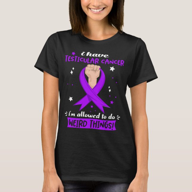 Boxnings Handske Testikelcancer Krigare T Shirt (Framsida)