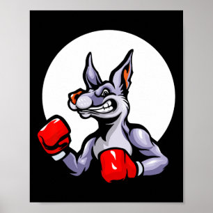 Boxnings Handskor Känguru Kickboxning Fight Sport Poster