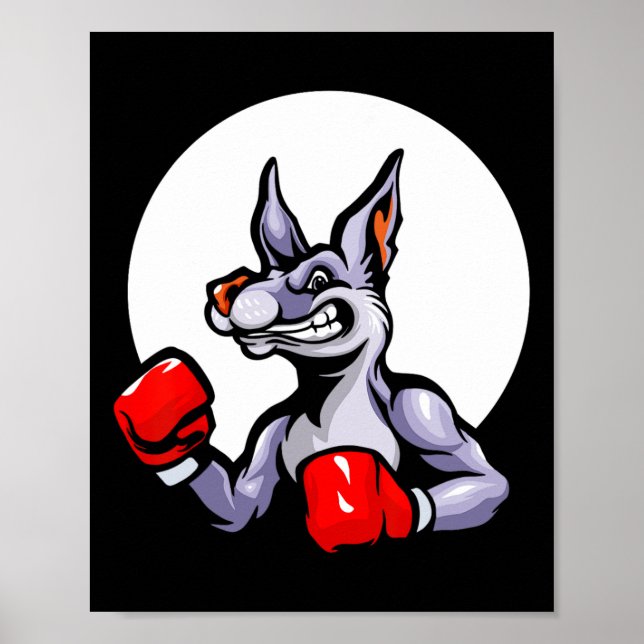 Boxnings Handskor Känguru Kickboxning Fight Sport  Poster (Framsidan)