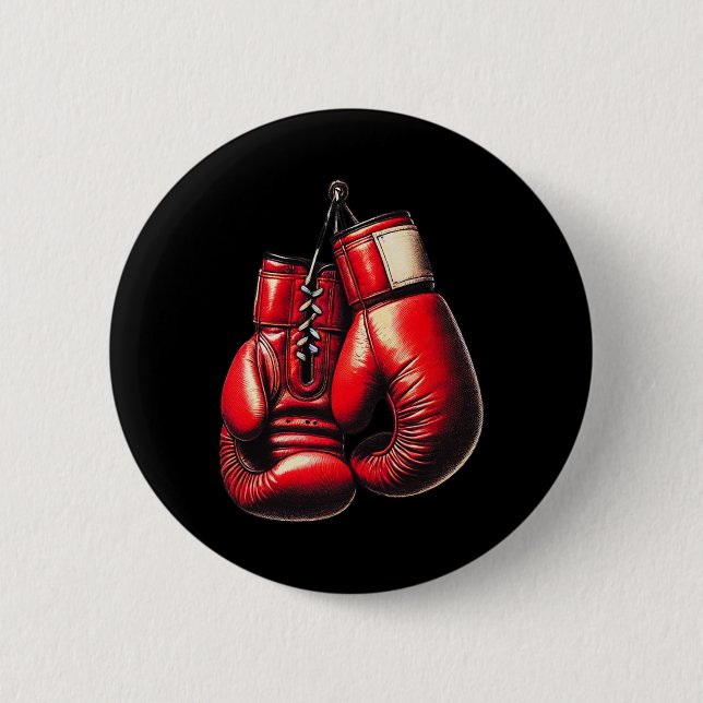 Boxnings Handskor Röd Boxning Sport Boxare Kickbox Knapp (Framsida)