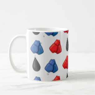 Boxnings Handskor Sömlöst Mönster Kaffemugg