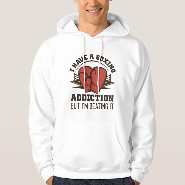 Boxningsberoende Hoodie (Framsida)