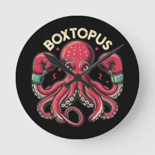 Boxningsbläckfisk - Boxtopus Rund Klocka