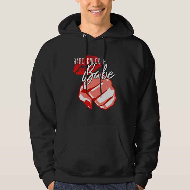 Boxningsbrud med läppstift och nagellack hoodie (Framsida)