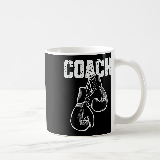 Boxningscoach Kickboxning Retro Boxnings Handskor  Kaffemugg (Höger)