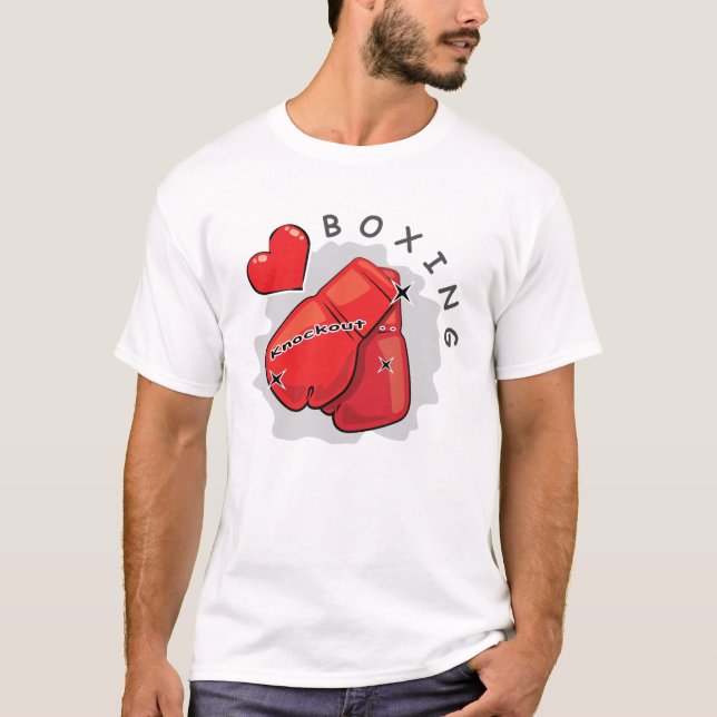 Boxningsdesign T Shirt (Framsida)