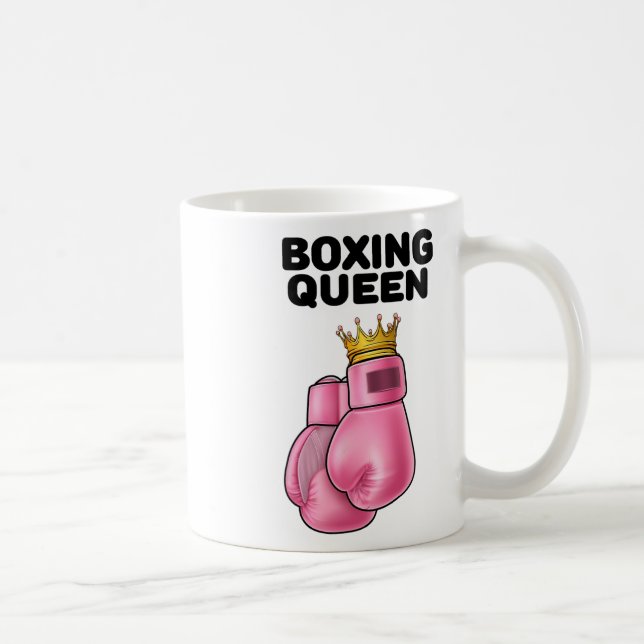 Boxningsdrottning Kvinnors boxning Flickor Boxare  Kaffemugg (Höger)