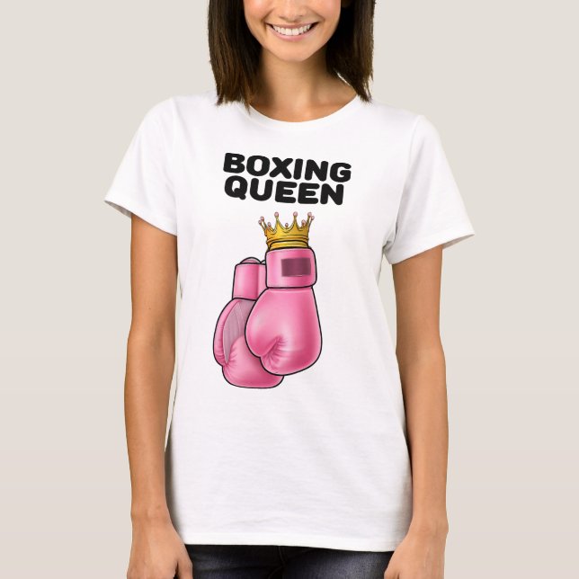 Boxningsdrottning Kvinnors boxning Flickor Boxare  T Shirt (Framsida)