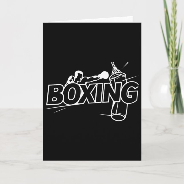 Boxningsfighters Boxning Kickboxning Boxningsälska Kort (Framsida)