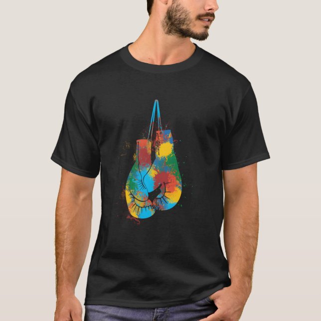 Boxningskampsport Sparringhandskor Boxare T Shirt (Framsida)