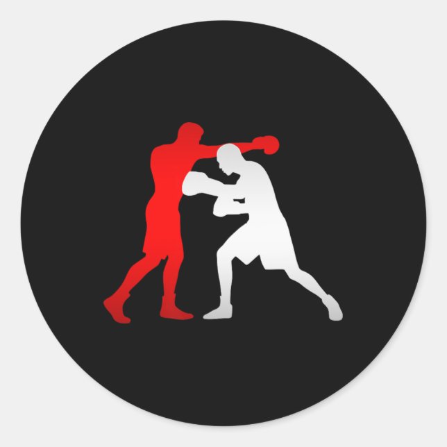 Boxningskläder - Boxning  Runt Klistermärke (Framsida)