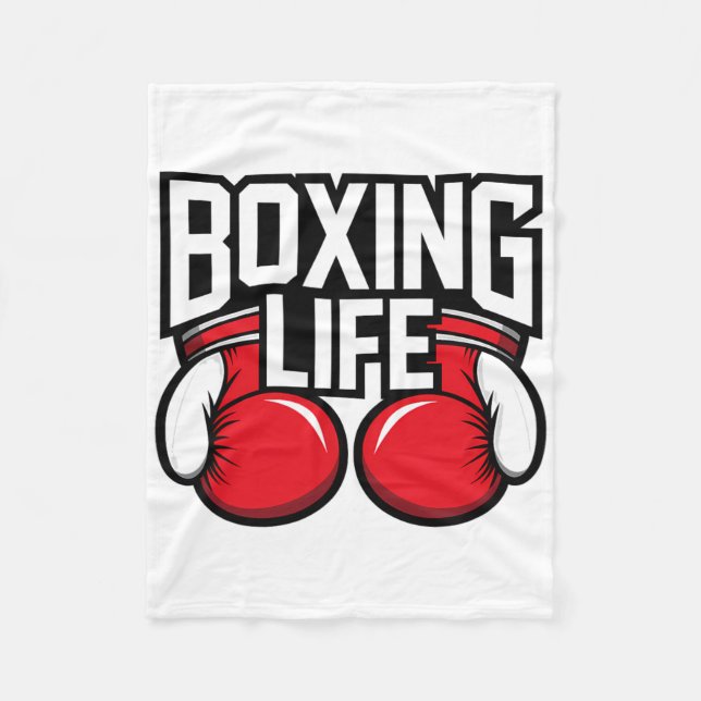 Boxningsliv för amatörprofessionella boxare 5  fleecefilt (Framsidan)