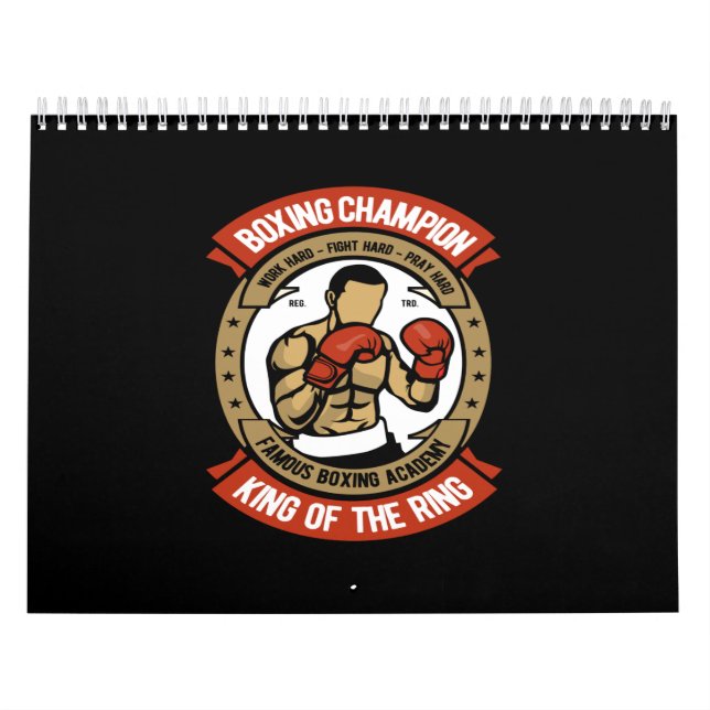 boxningsmästare kung vid ring kalender (Omslag)
