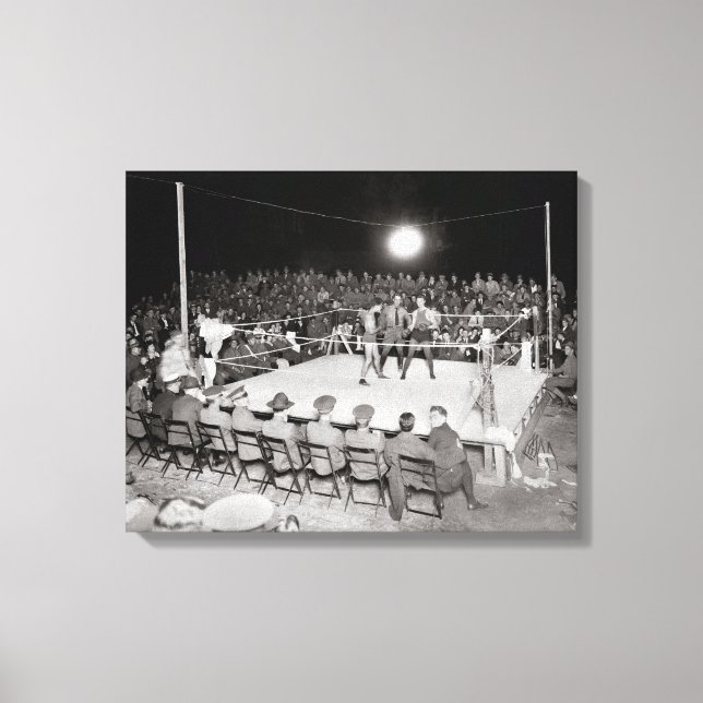 Boxningsmatch, 1919 canvastryck (Framsida)