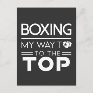 Boxningsmotivation Citat Fet Minimal Typografi Vykort