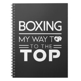 Boxningsmotivationstext Fet Minimal Typografi Anteckningsbok