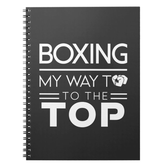 Boxningsmotivationstext Fet Minimal Typografi Anteckningsbok (Framsidan)