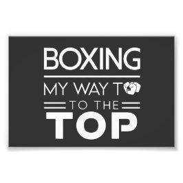 Boxningsmotivationstext Fet Minimal Typografi Fototryck