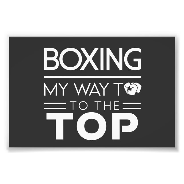 Boxningsmotivationstext Fet Minimal Typografi Fototryck (Framsidan)