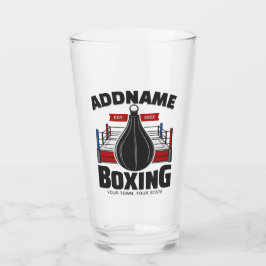 Boxningsring LÄGG TILL NAMN Boxare Gym Speed Bag Glaskopp
