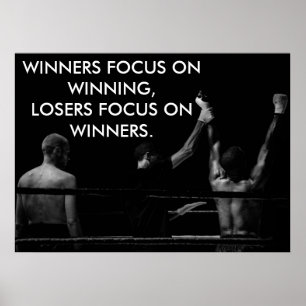 Boxningsring Motiverande Citat om att Vinn Poster