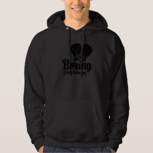 Boxningsspel är min terapi Kvinnors boxning idrot Hoodie