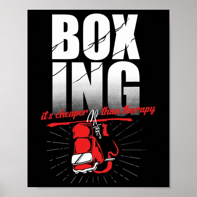 Boxningsterapi Kickboxning Boxare  Poster (Framsidan)