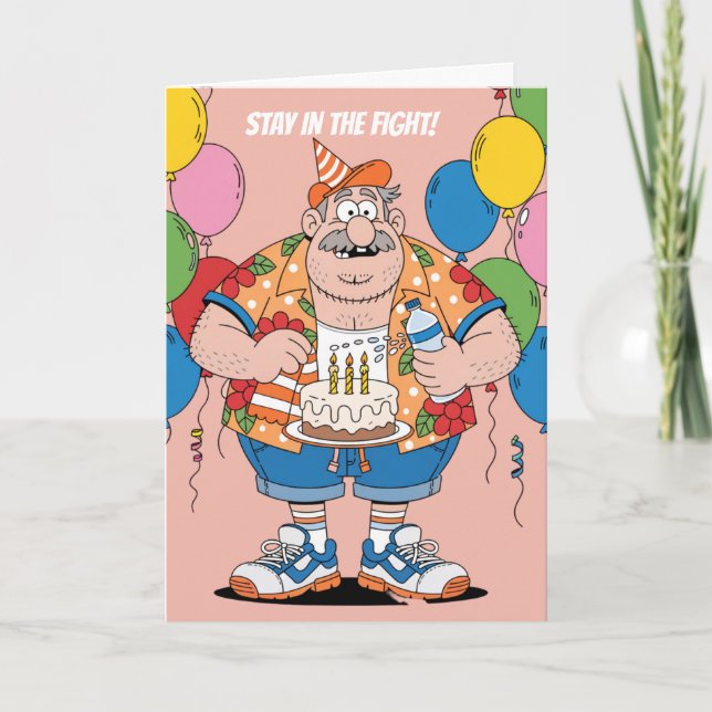 Boxningstränare hörnman födelsedagsdesign kort (Framsida)
