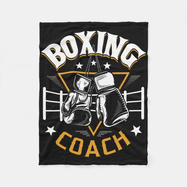 Boxningstränare - Kickboxning Kickboxare Gym Boxar Fleecefilt (Framsidan)