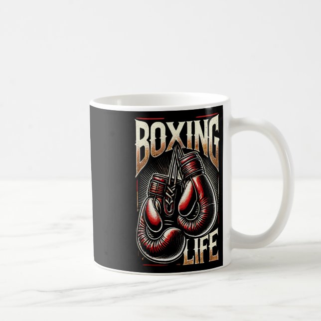 Boxträningshyllning för fritidsboxerliv kaffemugg (Höger)