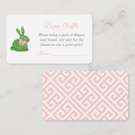 Boxwood Rabbit Girl Baby Shower Raffle Tilläggskort