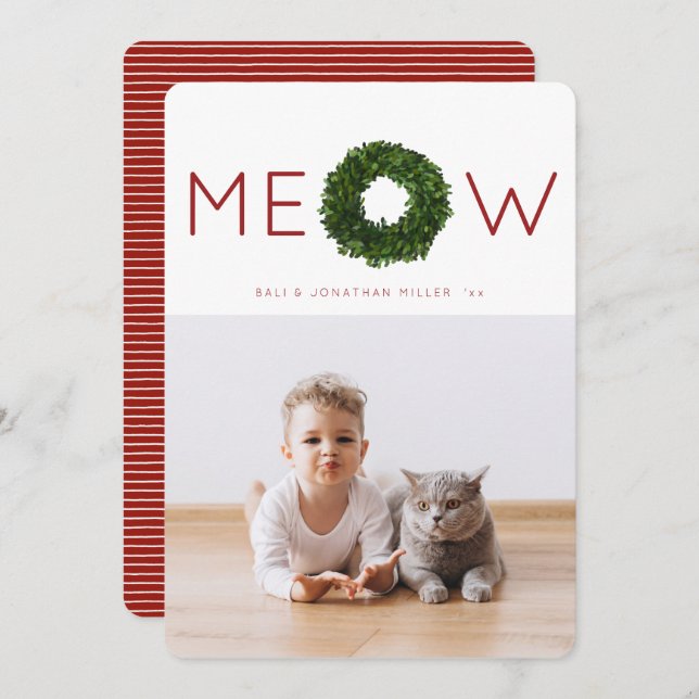 Boxwood Wandeand Pet-julklapp - Helgdag Inbjudningar (Fram/baksida)