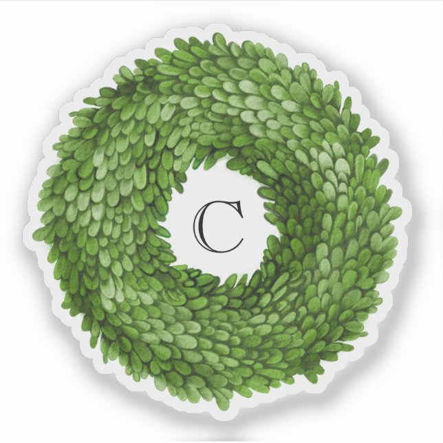 Boxwood Wandeans Monogram Vinyl Sticker Klistermärken (Framsida)
