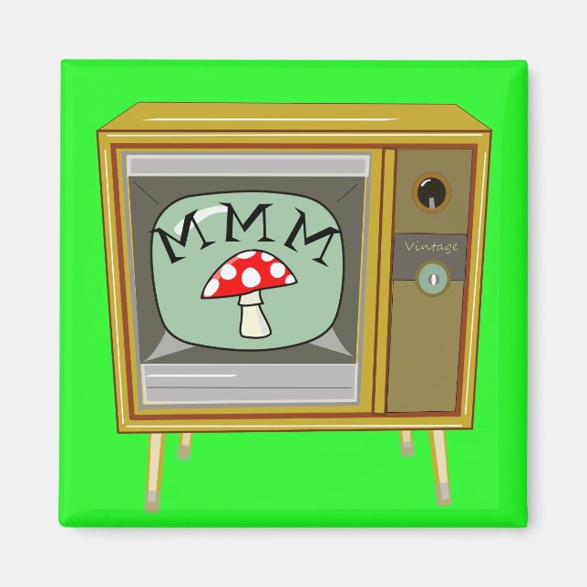 Boxy Retro Console Television Magnet (Framsidan)