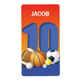 Boy 10 Birthday Sports Bollar Fraktsedel