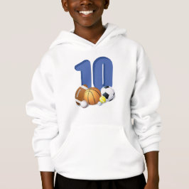 Boy 10 Birthday Sports Bollar T Shirt