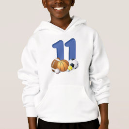 Boy 11 Birthday Sports Bollar T Shirt