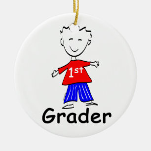 Boy 1st Klass Julgransprydnad Keramik