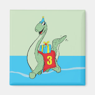Boy, 3:e födelsedagen Dinosaur Magnet