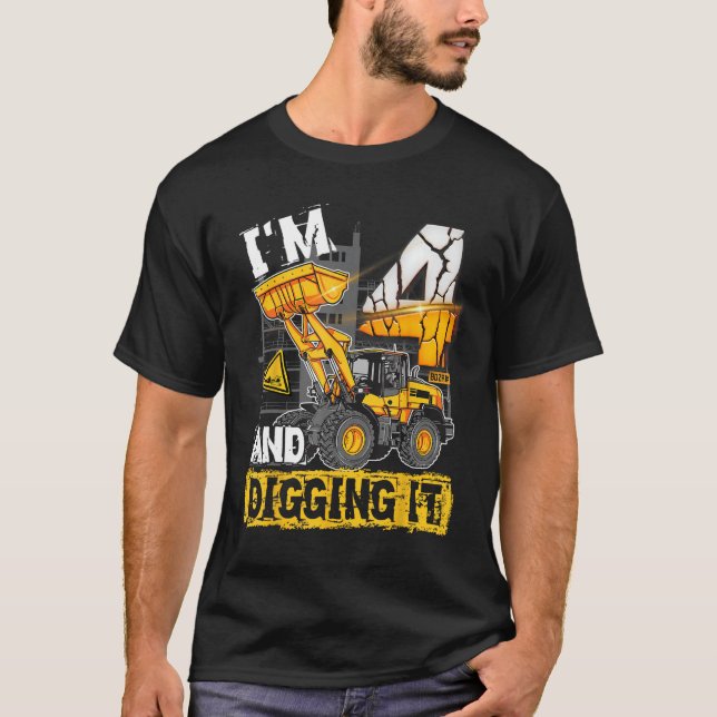 Boy 4-åring 4e födelsedagen 4 och t shirt (Framsida)