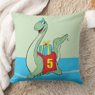 Boy, 5:e födelsedagen Dinosaur Kudde