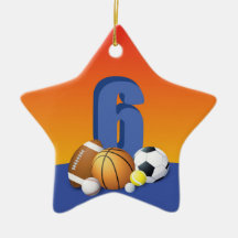 Boy 6e Birthday Sports Bollar