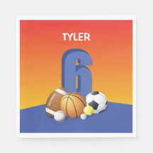 Boy 6e Birthday Sports Bollar