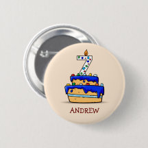 Boy 7:e Birthday, 7 på Sweet Blue Cake