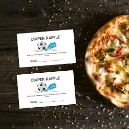 Boy All Star Soccer Diaper Raffle Baby Shower Tilläggskort