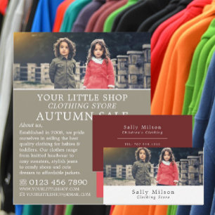 Boy and Girl, Children's Clothing Store Advert Reklamblad