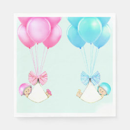 Boy and Girl Twillingar Baby Shower Pappersservett