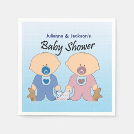 Boy and Girls Twillingar Baby Shower Napkins Pappersservett