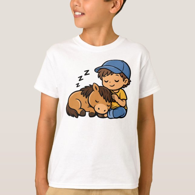 Boy and Horse T Shirt (Framsida)