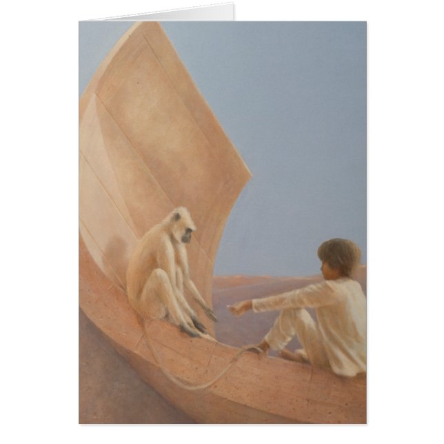 Boy and Monkey 2010 Hälsningskort (Framsidan)